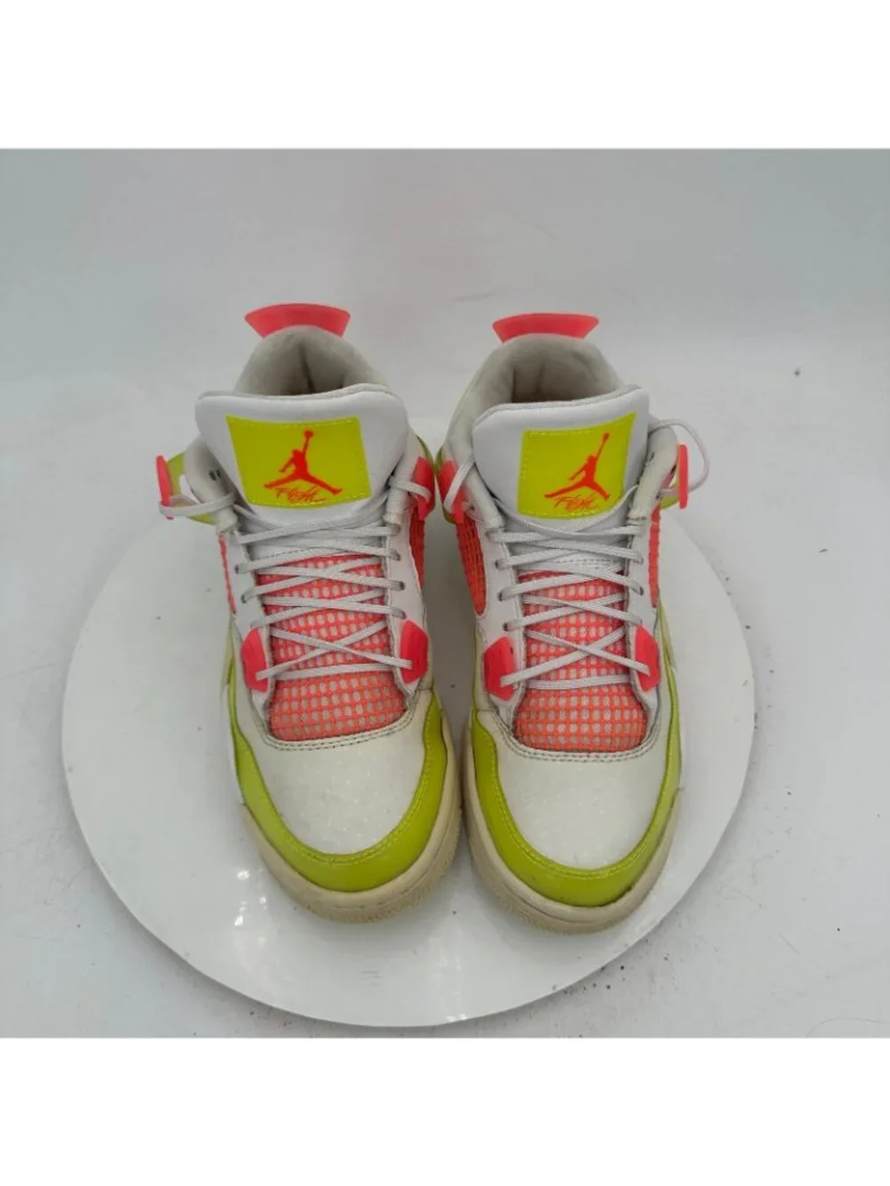 Nike Air Jordan 4 Youth Size 6Y Women 7.5 CV7808 100 Lemon Pink Blast White Shoe
